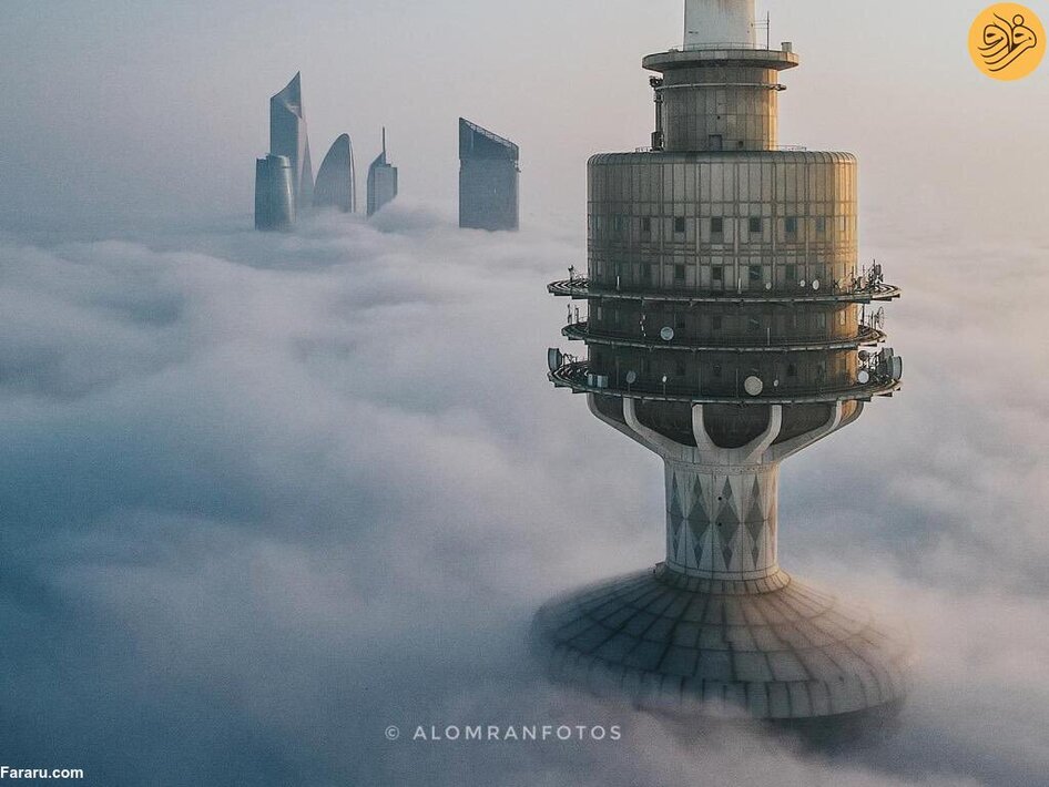 آسمان‌‌خراش‌های کویت در مه غلیظ(فرارو)