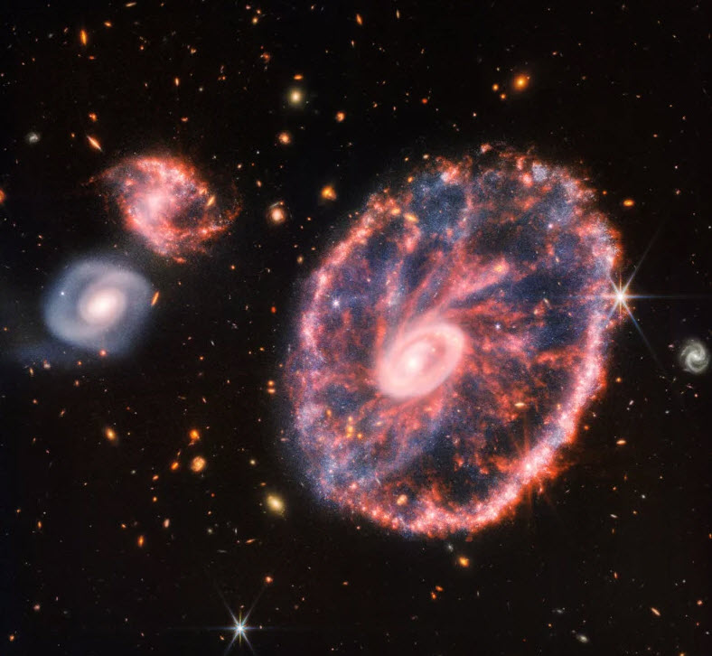 تلسکوپ جیمز وب عکس زیبایی از کهکشان چرخ گرفت
