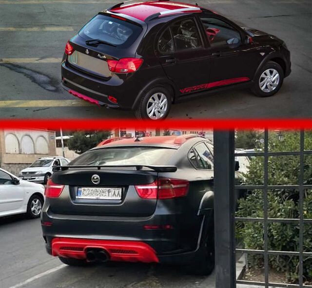 تقلید عجیب راننده BMW در تهران از کوییک سایپا