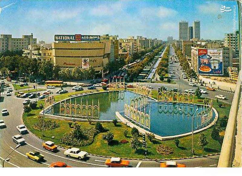 عکسی از خیابان ولیعصر تهران در دهه ۵۰