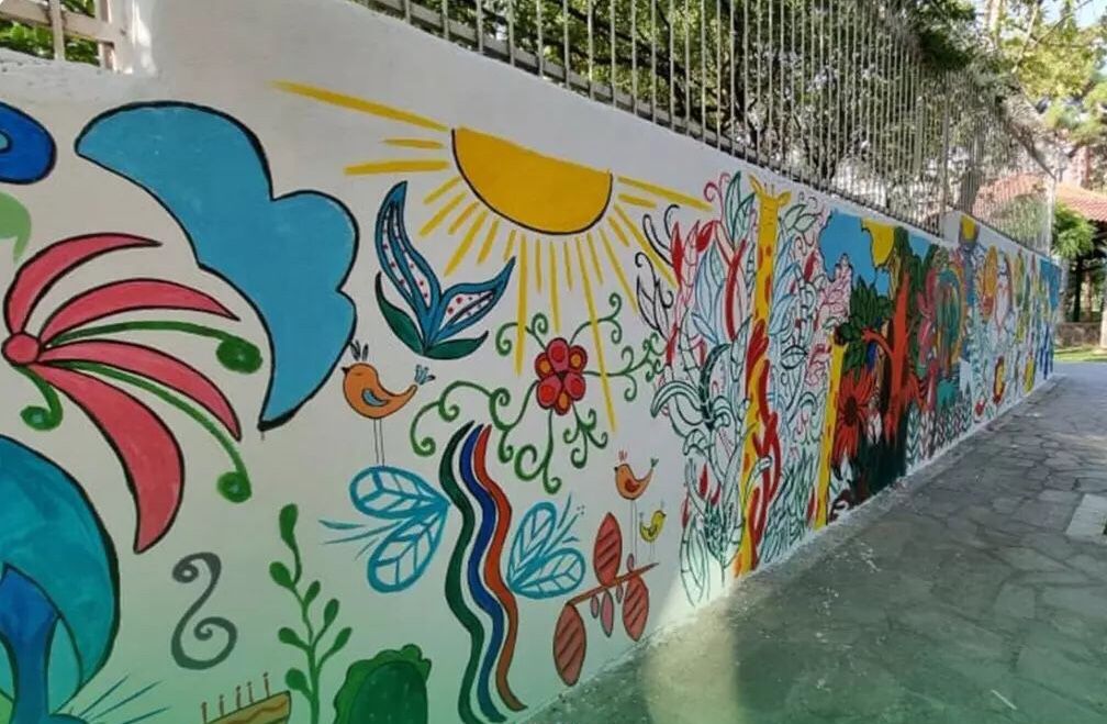 نقاشی ۵۰میلیونی روی دیوار پارکی در شمال تهران
