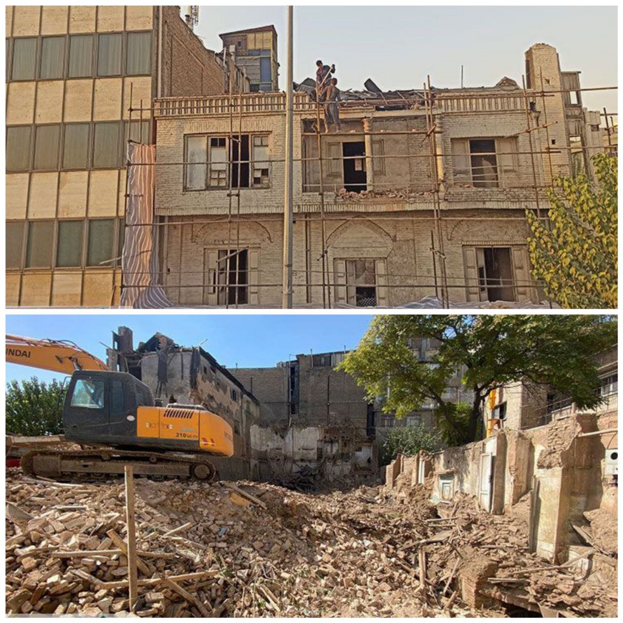 یکی از تاریخی‌ترین عمارت‌های تهران تخریب شد