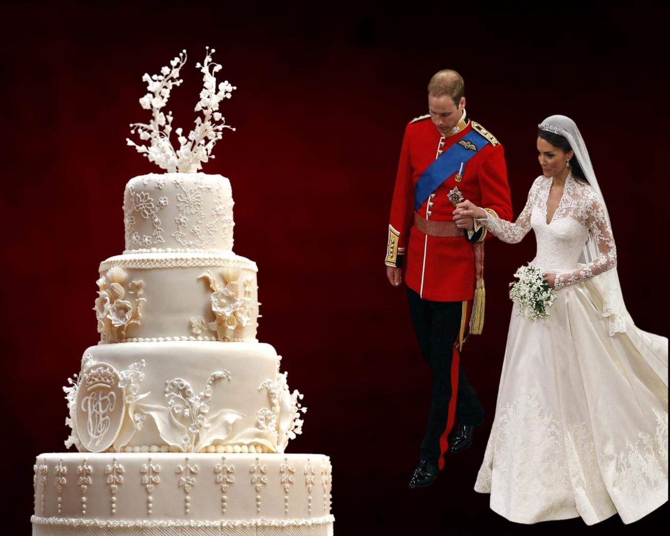 حراج تکه‌هایی از کیک‌های عروسی شاه چارلز و شاهزاده ویلیام