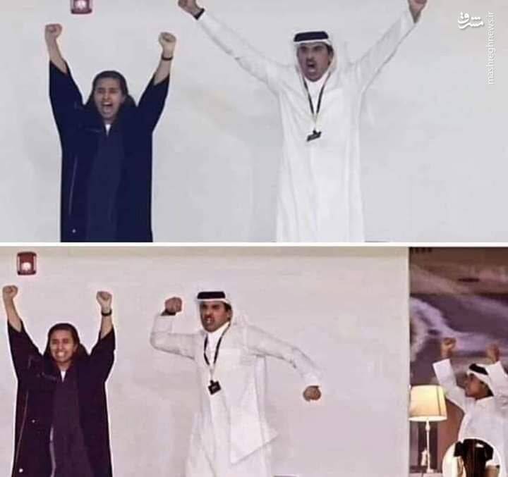 شادی امیر قطر از صعود مراکش