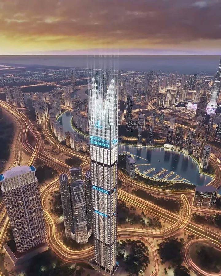 ساخت بلندترین برج مسکونی جهان با تاج الماس!