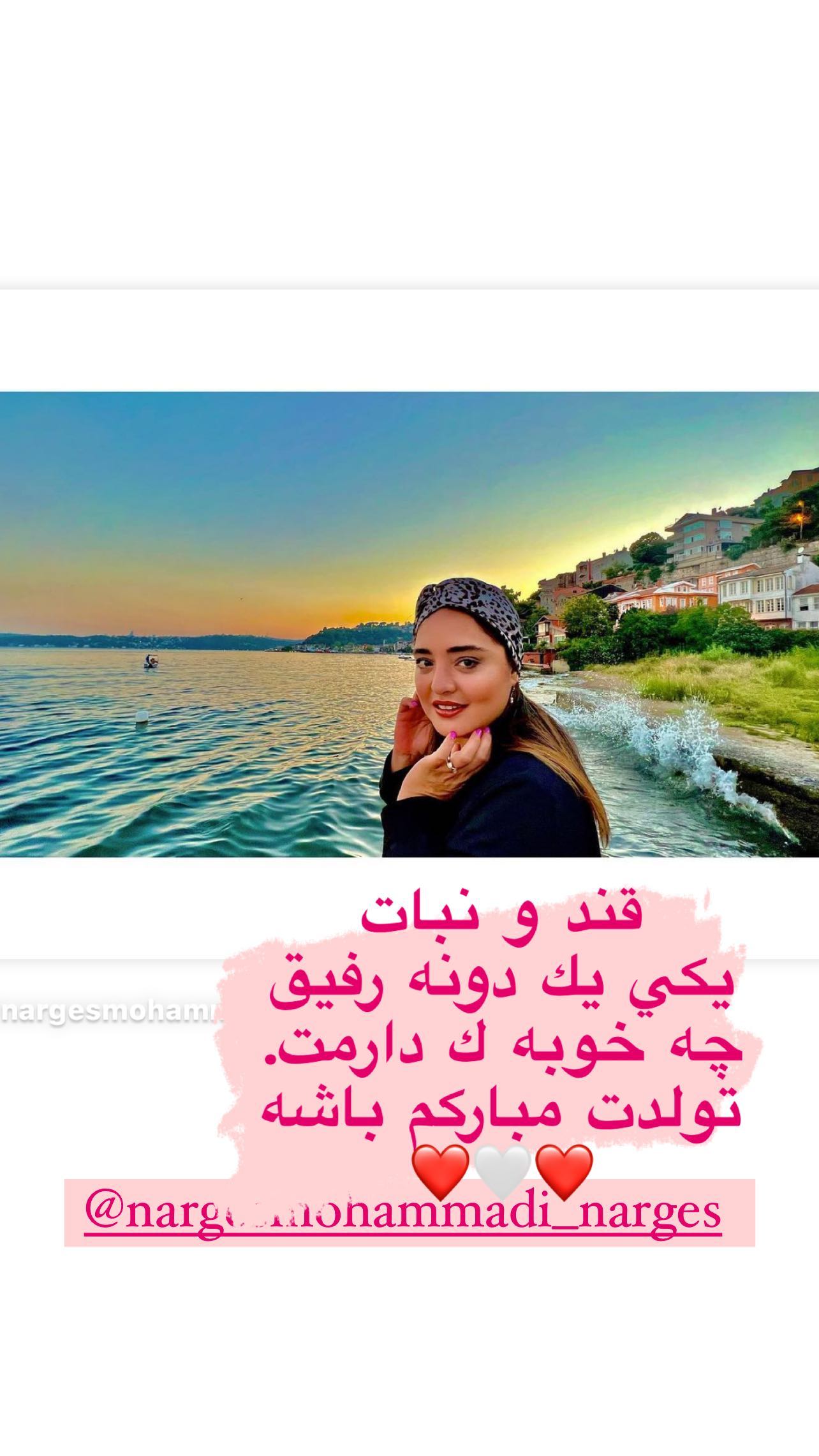 سنگ تمام خانم بازیگر برای تولد نرگس محمدی