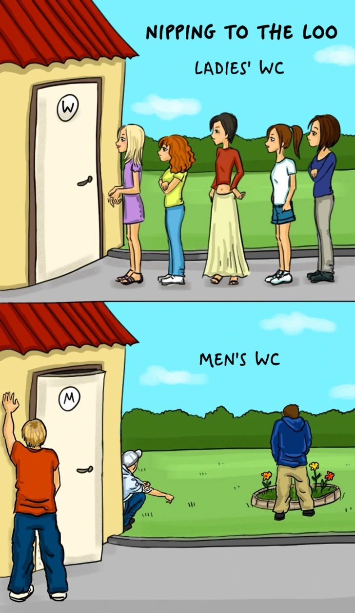 ۱۱ کمیک بامزه ای که تفاوت میان زن و مرد را به تصویر می کشند(روزیاتو)