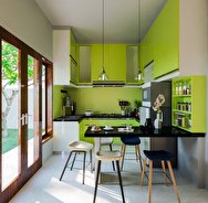 ۳۰ مدل دکوراسیون آشپزخانه سبز رنگ ۱۴۰۲ زیبا و خاص