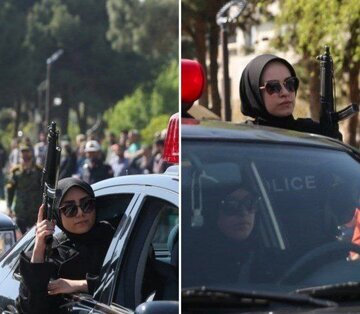 عکسی متفاوت از پلیس زن در قزوین وایرال شد